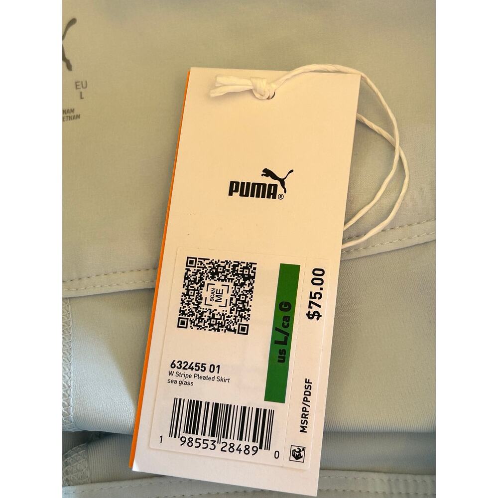 PUMA Golf Skort Pleated Performance Built-In Shorts Sage Green Large NWT 15" - Picture 7 of 16